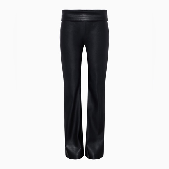 KHY Faux Leather Low Rise Foldover Pant size small - Picture 15 of 16